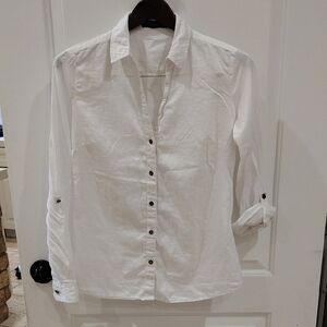 The Limited Size M White Button Down Shirt 100% Cotton